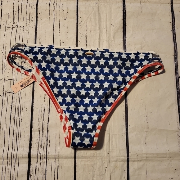 Victoria's Secret Strappy 4th of July Swim Bottom Size M - Picture 5 of 8